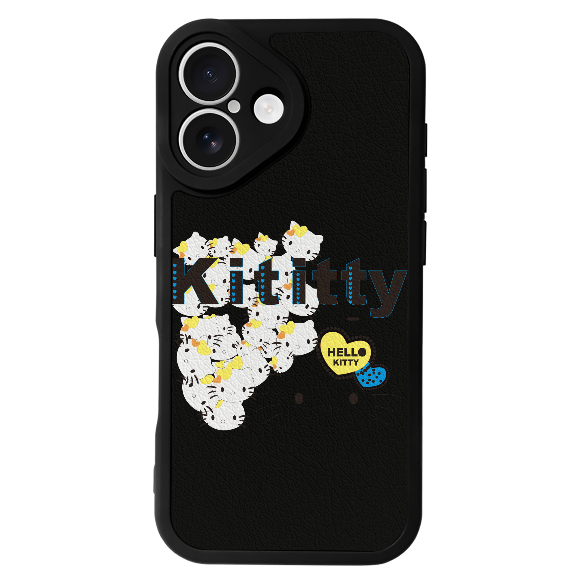 （画像用） Hello Kitty ハローキティ 【iPhone 16シリーズ対応】シリコンスマホケース（レザー調） 材質：シリコン